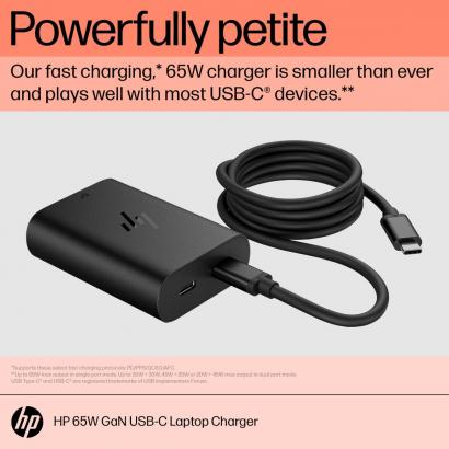 HP 65W (45W+20W) GaN USB-C kompiuterio pakrovėjas 