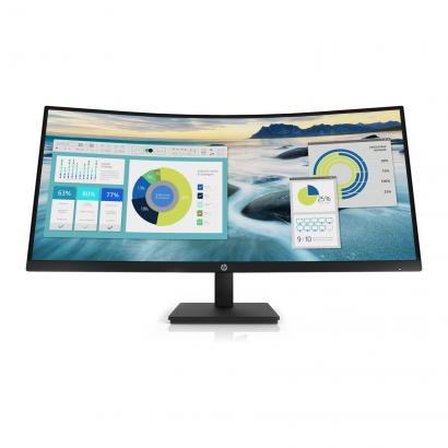 HP P34hc G4 86,36 cm (34”) lenktas WQHD AG IPS USB-C docking monitorius su garsiakalbiais 