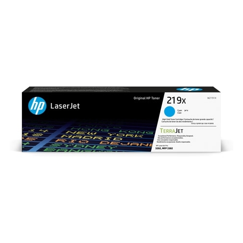 HP 219X didelės talpos TerraJet žydra (Cyan) tonerio kasetė (~2500lapų) 