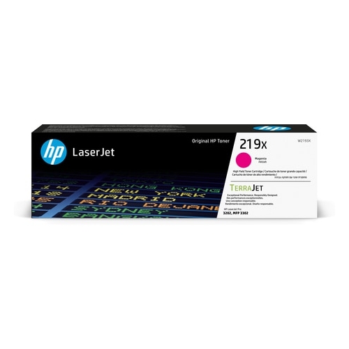 HP 219X didelės talpos TerraJet rausva (Magenta) tonerio kasetė (~2500lapų) 