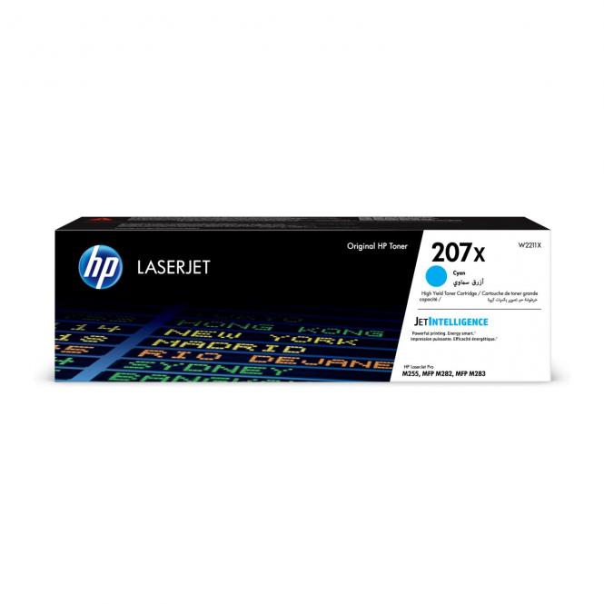 HP 207X originali didelės talpos žydra (Cyan) LaserJet tonerio kasetė (~2450 kopijų) 